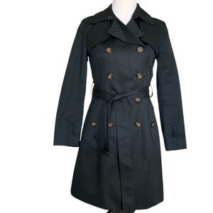 Banana Republic Trench Coat Belted Black PXS